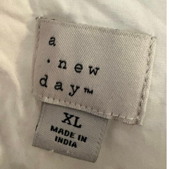 A New Day White Eyelet Summer Dress Tiered Puff Sleeve XL Fairy Romantic Wedding - Picture 10 of 11